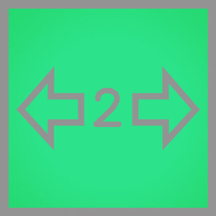 Ein grünes Symbol aus dem Symbolplättchen-Set à 50 St. Fahrtrichtungsanzeiger 2 Anhänger