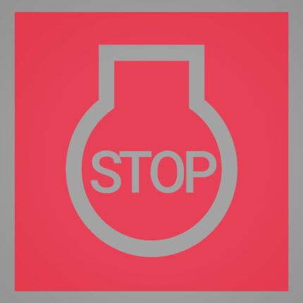 Symbolplättchen-Set à 50 St. Verbrennungsmotor-Stop (rot)