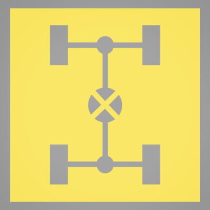 Symbolplättchen-Set à 50 St. Differentialsperre längs (gelb)