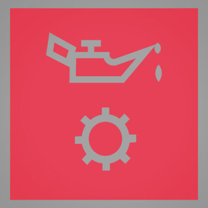 Symbolplättchen-Set à 50 St. Getriebeölniveau (rot)