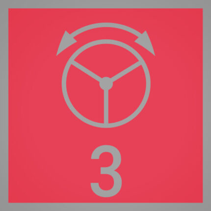 Colour laminae for warning light module (50 pcs.) steering circle 3 (red)