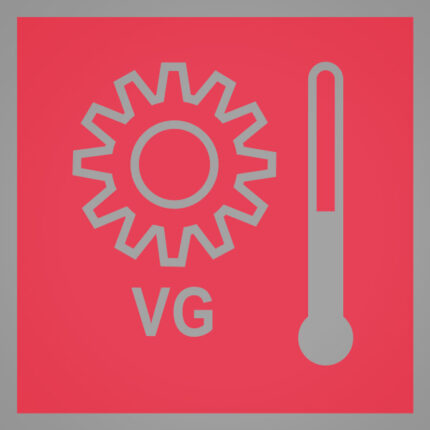 Colour laminae for warning light module (50 pcs.) gear temperature VG (red)