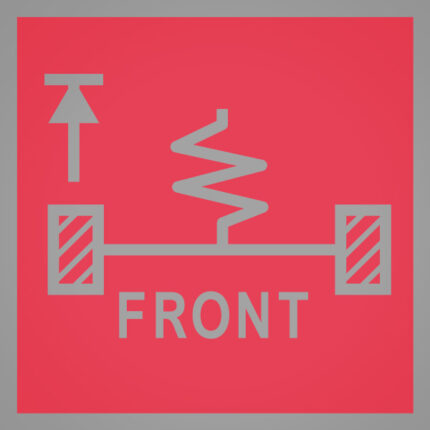 Colour laminae for warning light module (50 pcs.) level in front left (red)