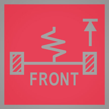 Colour laminae for warning light module (50 pcs.) level in front right (red)