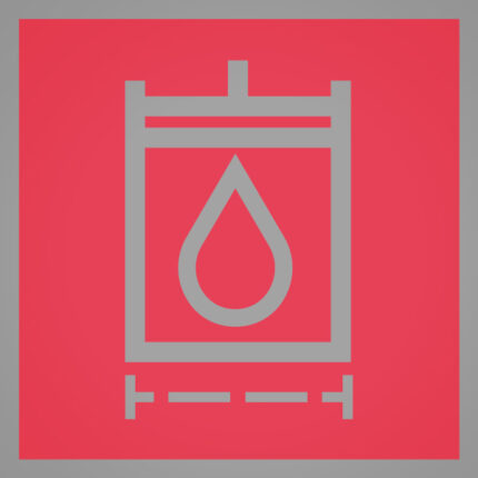 Colour laminae for warning light module (50 pcs.) hydraulic oil filter (red)