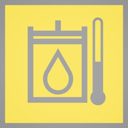 Colour laminae for warning light module (50 pcs.) hydraulic oil temperature (yellow)