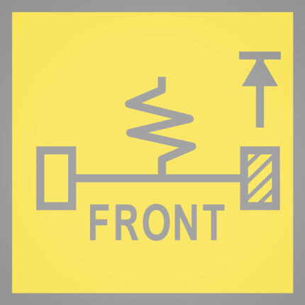 Colour laminae for warning light module (50 pcs.) level in front right (yellow)