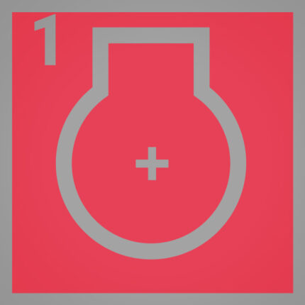 Symbolplättchen-Set à 50 St. Störung Motor 1 (rot)