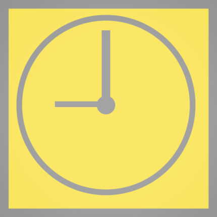 Symbolplättchen-Set à 50 St. Uhr (gelb)