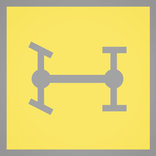 710 900 2056 Produktbild Symbolplättchen-Set à 50 St. Differentialsperre vorne & hinten (gelb) – Bild 1