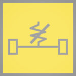 Symbolplättchen-Set à 50 St. Federung gesperrt (gelb)