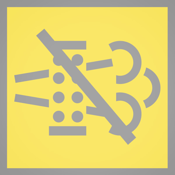 710 900 2297 Produktbild Colour laminae for warning light module (50 pcs.) DPF diable (yellow) - Image 1