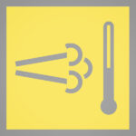 Colour laminae for warning light module (50 pcs.) Exhaust system temperature (yellow)