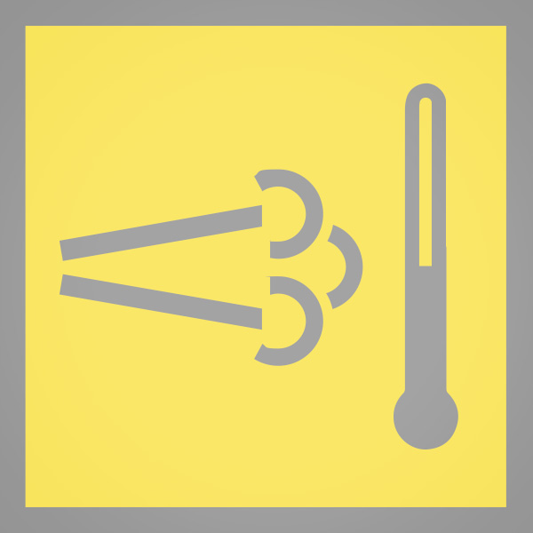 710 900 2298 Produktbild Colour laminae for warning light module (50 pcs.) Exhaust system temperature (yellow) - Image 1
