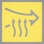 Colour laminae for warning light module (50 pcs.) Indicator air preheat (yellow)