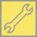 Colour laminae for warning light module (50 pcs.) Service (yellow)