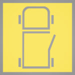 Colour laminae for warning light module (50 pcs.) side door open (yellow)