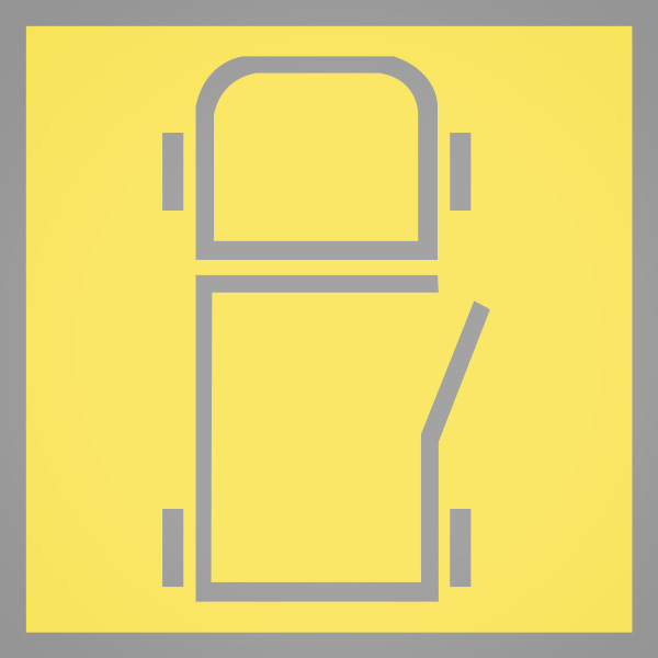 710 900 2304 Produktbild Colour laminae for warning light module (50 pcs.) side door open (yellow) - Image 1