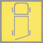 Colour laminae for warning light module (50 pcs.) back door open (yellow)