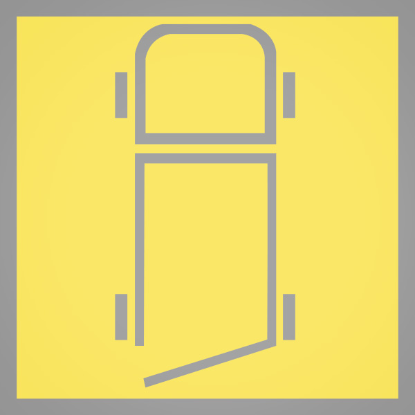 710 900 2305 Produktbild Colour laminae for warning light module (50 pcs.) back door open (yellow) - Image 1