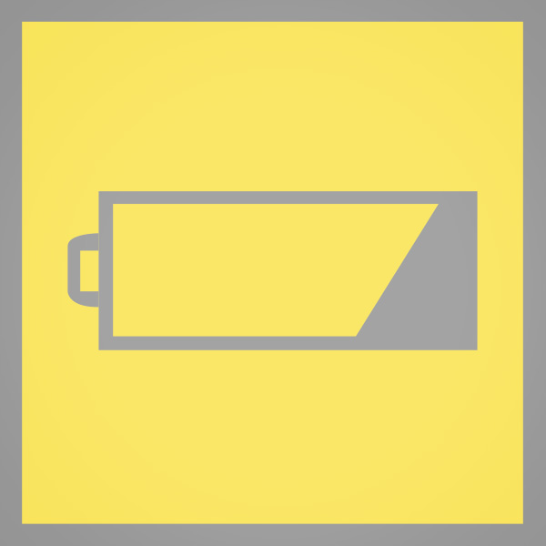 710 900 2306 Produktbild Colour laminae for warning light module (50 pcs.) batterie check (yellow) - Image 1